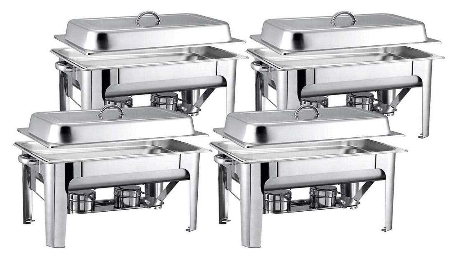 SOGA 4x9L Stainless Steel Chafing Catering Dish Food Warmer