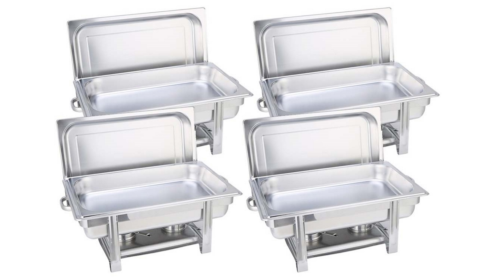SOGA 4x Stainless Steel Chafing Single Tray Catering Dish Food Warmer