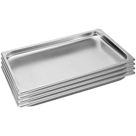 SOGA 4x Gastronorm GN Pan Full Size 1/1 GN Pan 2cm Deep Stainless Steel Tray