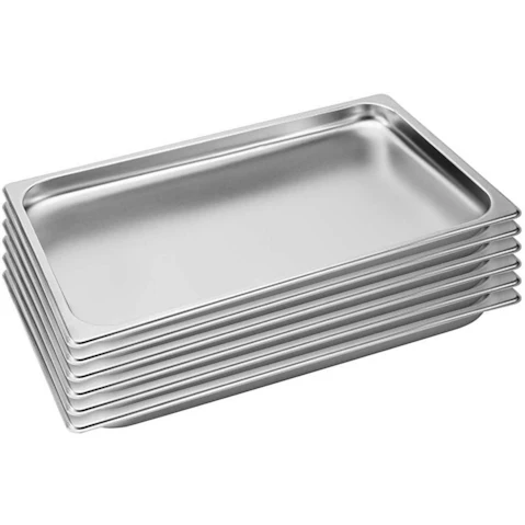 SOGA 6x Gastronorm GN Pan Full Size 1/1 GN Pan 2cm Deep Stainless Steel Tray