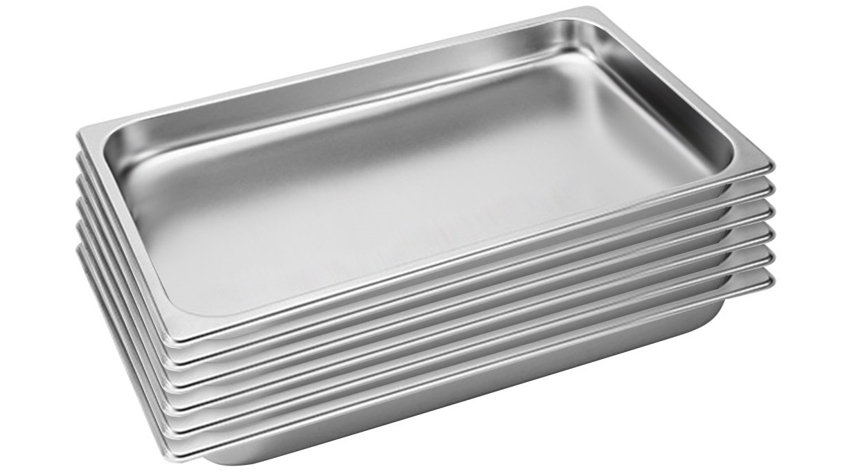 SOGA 6x Gastronorm GN Pan Full Size 1/1 GN Pan 4cm Deep Stainless Steel Tray