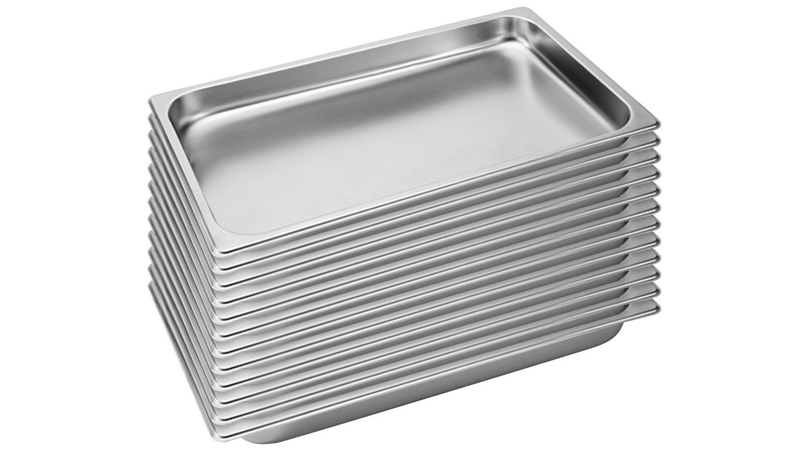 SOGA 12x Gastronorm GN Pan Full Size 1/1 GN Pan 4cm Deep Stainless Steel Tray