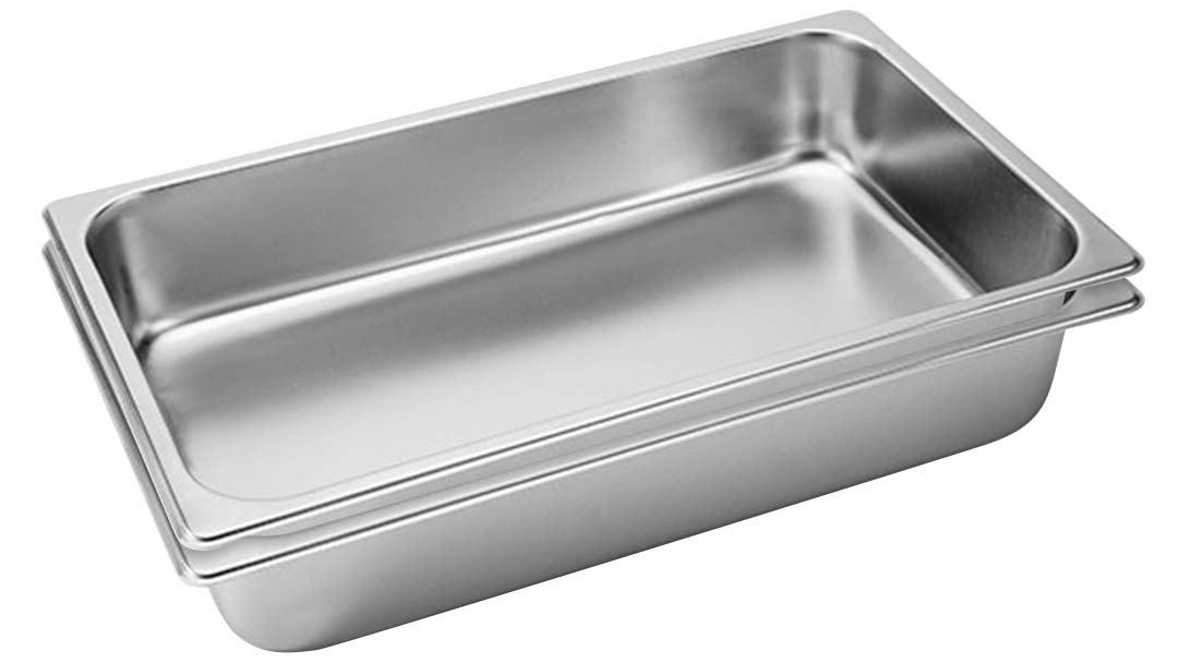 SOGA 2x Gastronorm GN Pan Full Size 1/1 GN Pan 10cm Deep Stainless Steel Tray