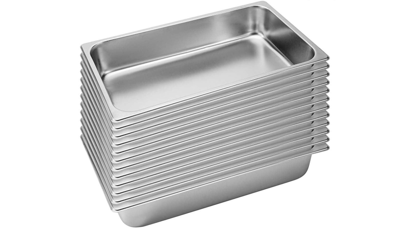 SOGA 12x Gastronorm GN Pan Full Size 1/1 GN Pan 10cm Deep Stainless Steel Tray