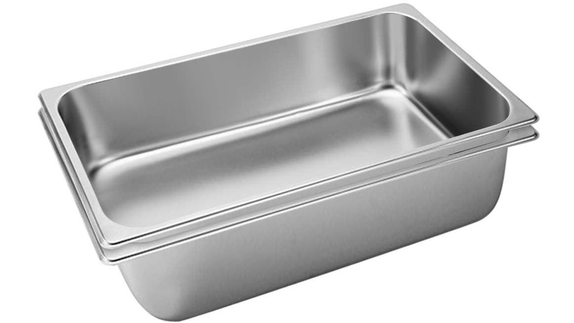 SOGA 2x Gastronorm GN Pan Full Size 1/1 GN Pan 15cm Deep Stainless Steel Tray