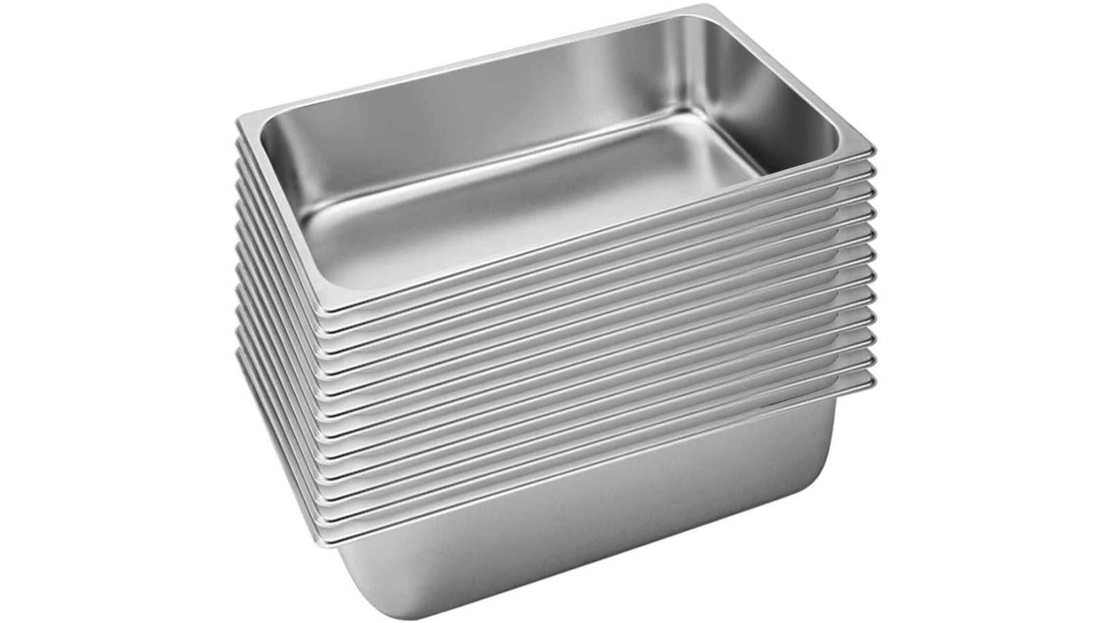 SOGA 12x Gastronorm GN Pan Full Size 1/1 GN Pan 15cm Deep Stainless Steel Tray