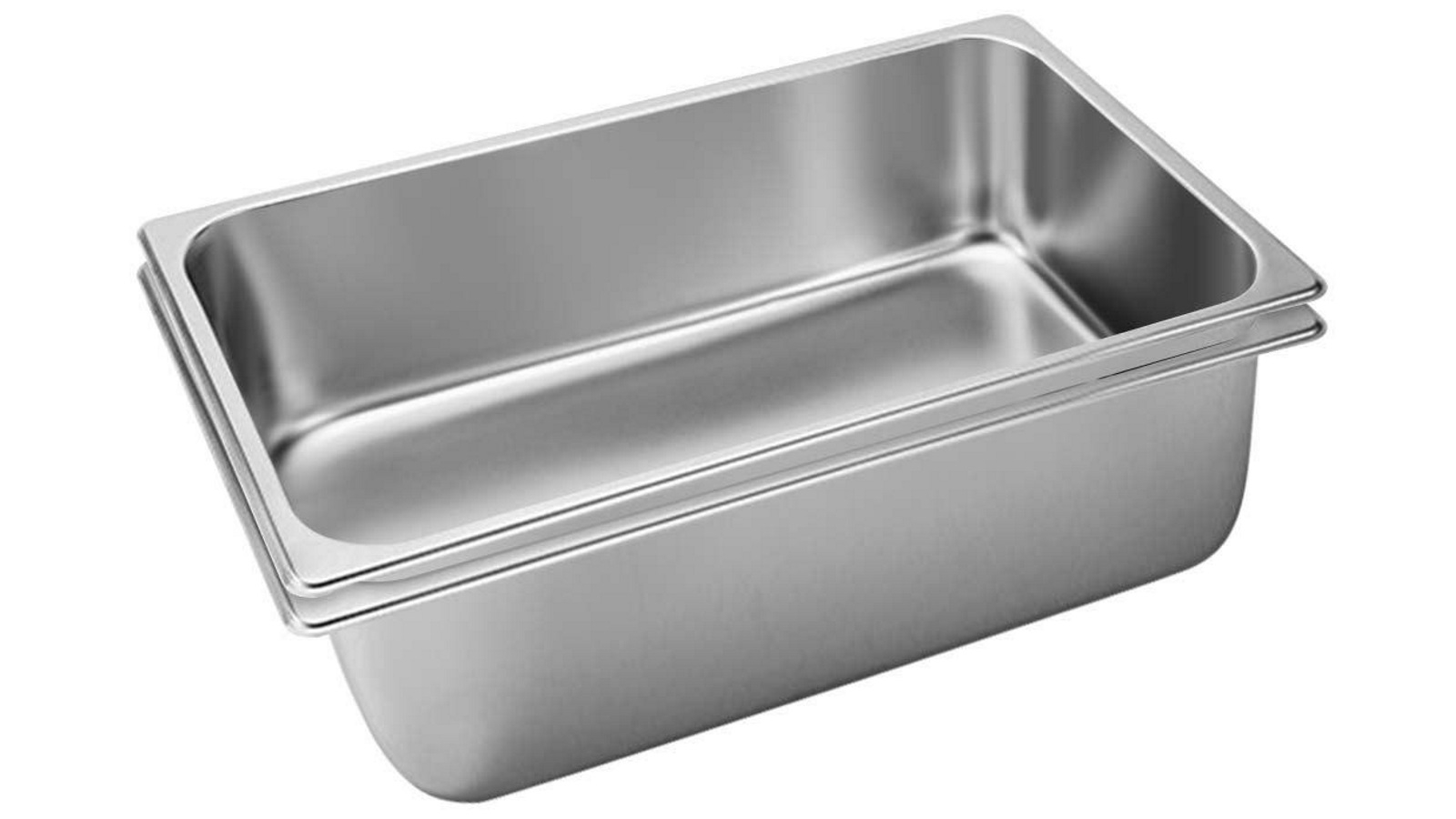 SOGA 2x Gastronorm GN Pan Full Size 1/1 GN Pan 20cm Deep Stainless Steel Tray