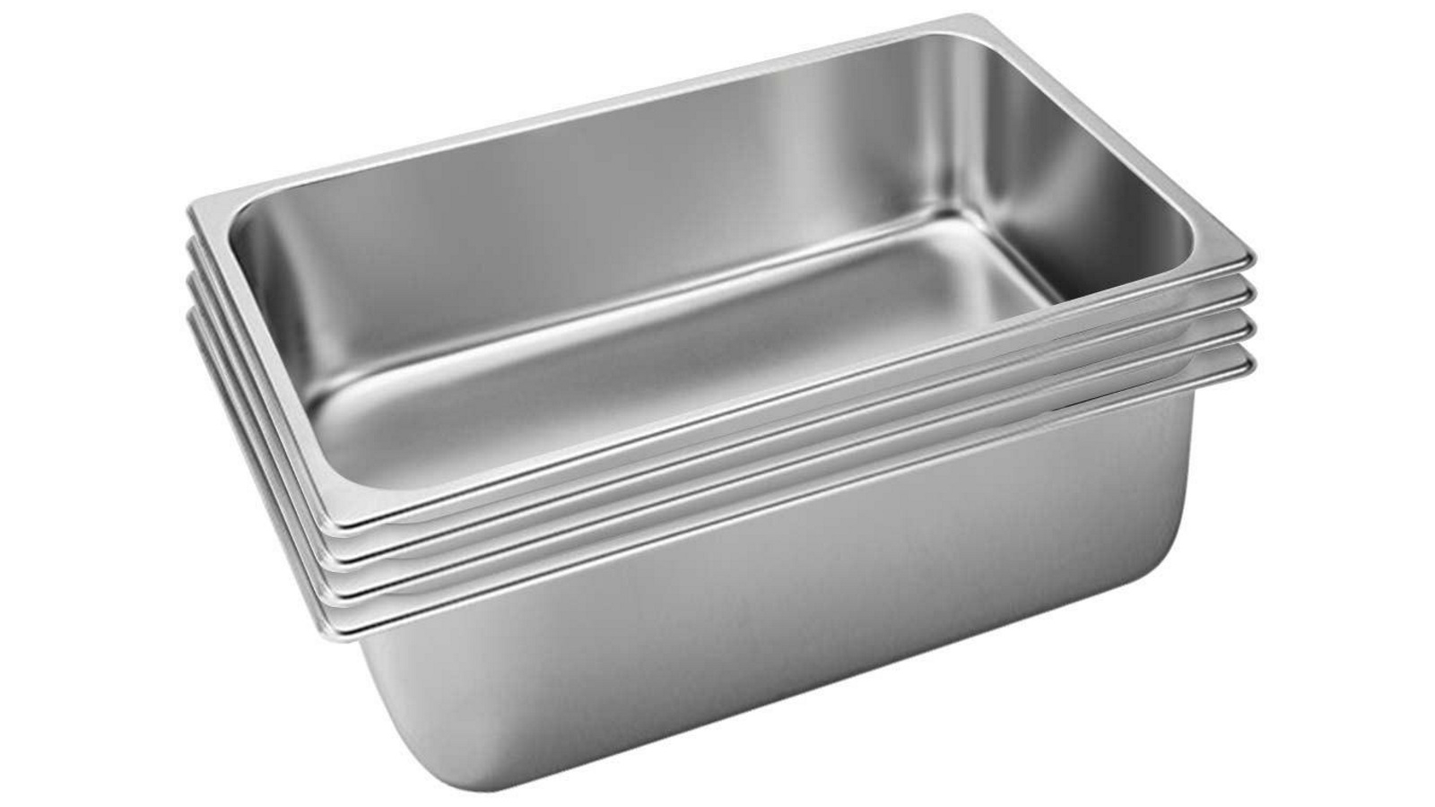 SOGA 4x Gastronorm GN Pan Full Size 1/1 GN Pan 20cm Deep Stainless Steel Tray