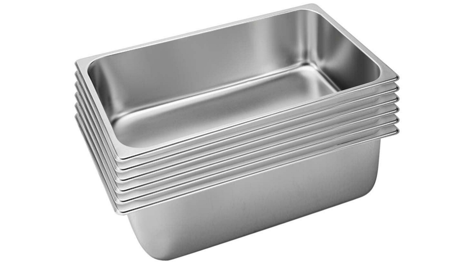 SOGA 6x Gastronorm GN Pan Full Size 1/1 GN Pan 20cm Deep Stainless Steel Tray