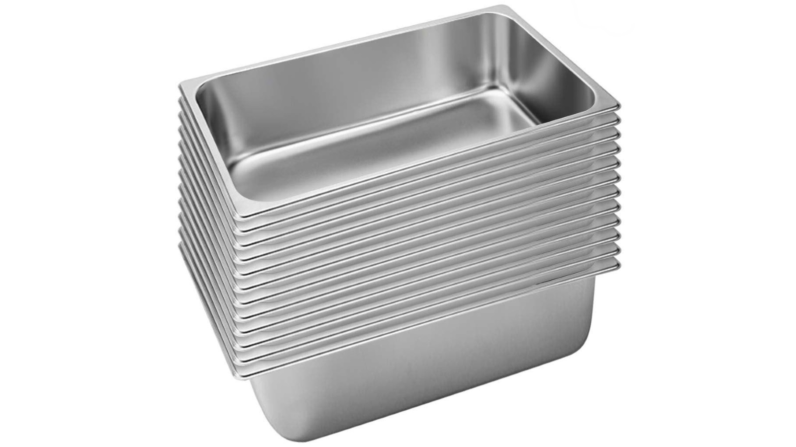 SOGA 12x Gastronorm GN Pan Full Size 1/1 GN Pan 20cm Deep Stainless Steel Tray