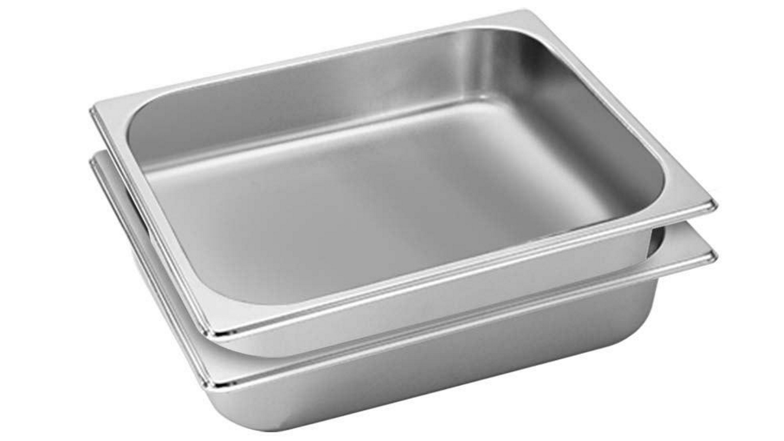 SOGA 2x Gastronorm GN Pan Full Size 1/2 GN Pan 6.5cm Deep Stainless Steel Tray