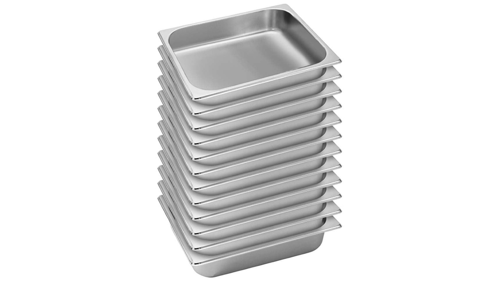 SOGA 12x Gastronorm GN Pan Full Size 1/2 GN Pan 6.5cm Deep Stainless Steel Tray