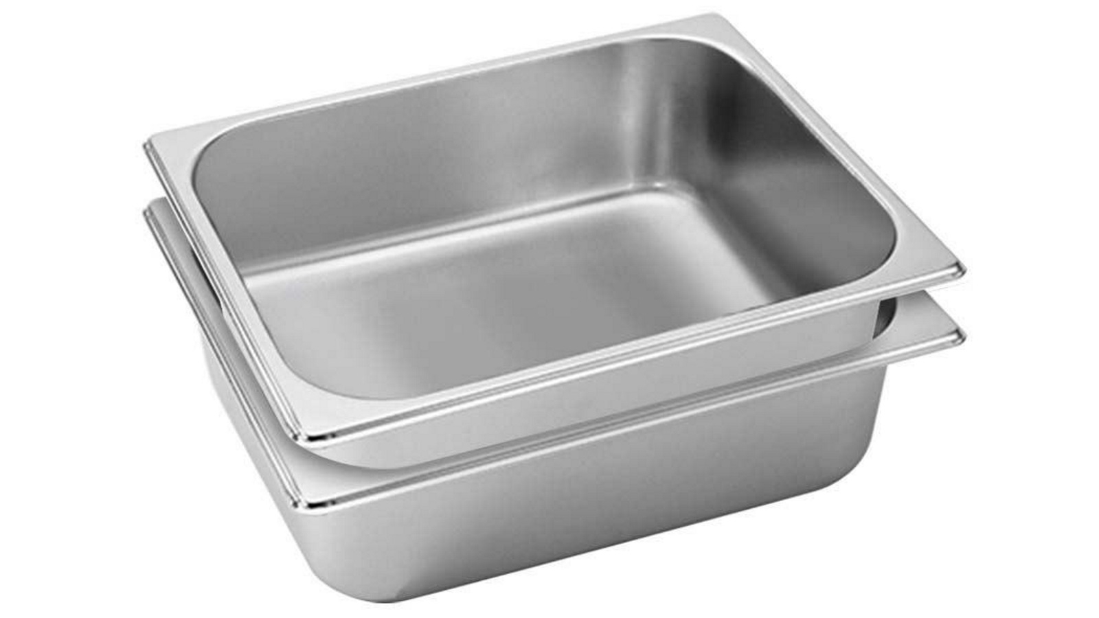 SOGA 2x Gastronorm GN Pan Full Size 1/2 GN Pan 10cm Deep Stainless Steel Tray