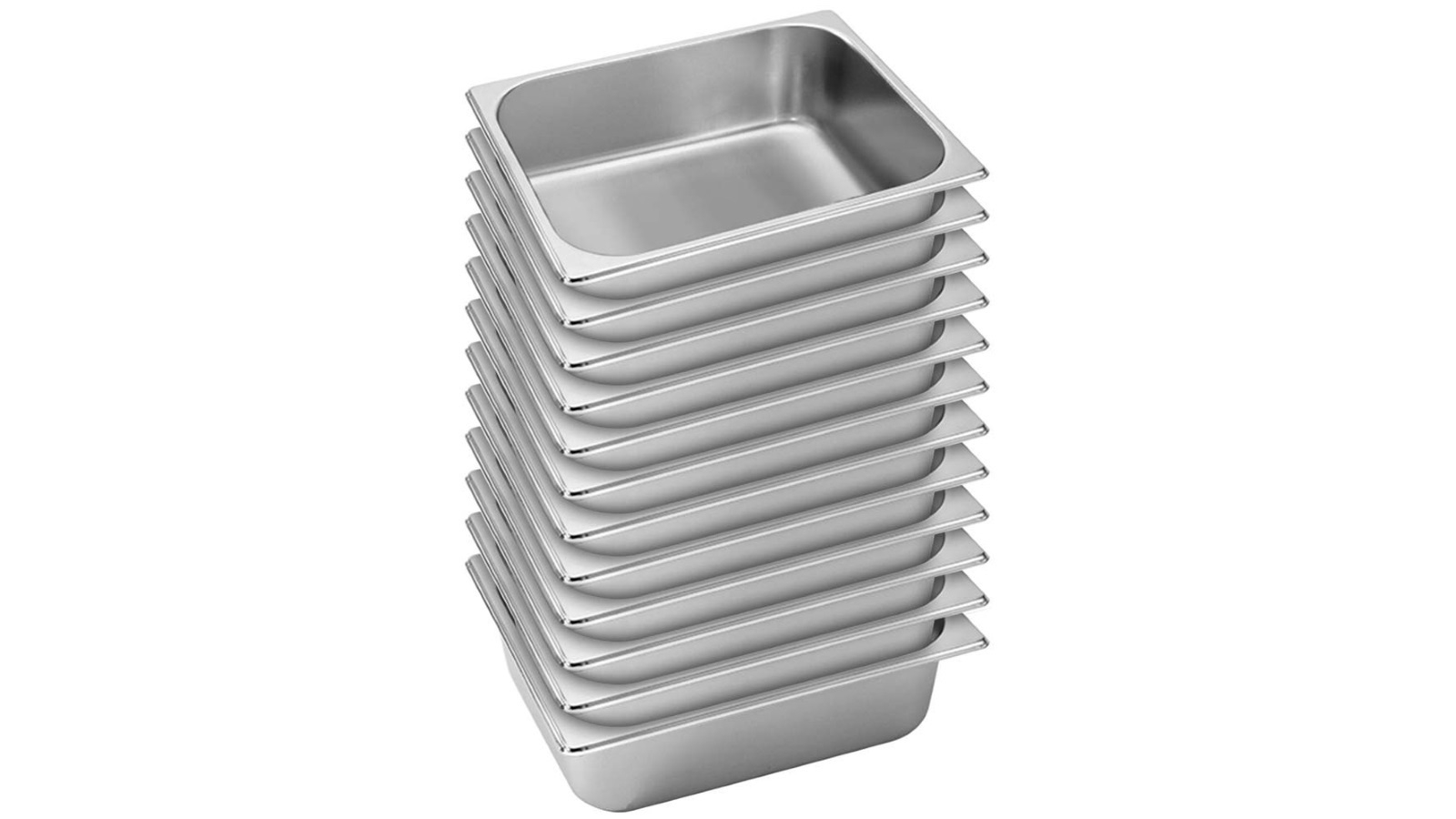 SOGA 12x  Gastronorm GN Pan Full Size 1/2 GN Pan 10cm Deep Stainless Steel Tray
