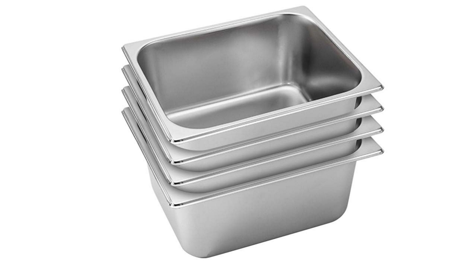 SOGA 4x Gastronorm GN Pan Full Size 1/2 GN Pan 15cm Deep Stainless Steel Tray