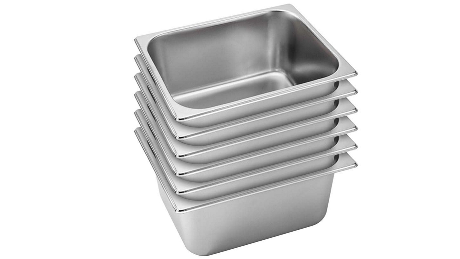 SOGA 6x Gastronorm GN Pan Full Size 1/2 GN Pan 15cm Deep Stainless Steel Tray