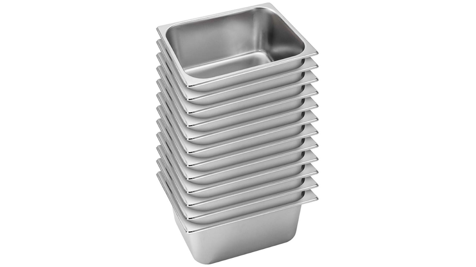 SOGA 12x Gastronorm GN Pan Full Size 1/2 GN Pan 15cm Deep Stainless Steel Tray