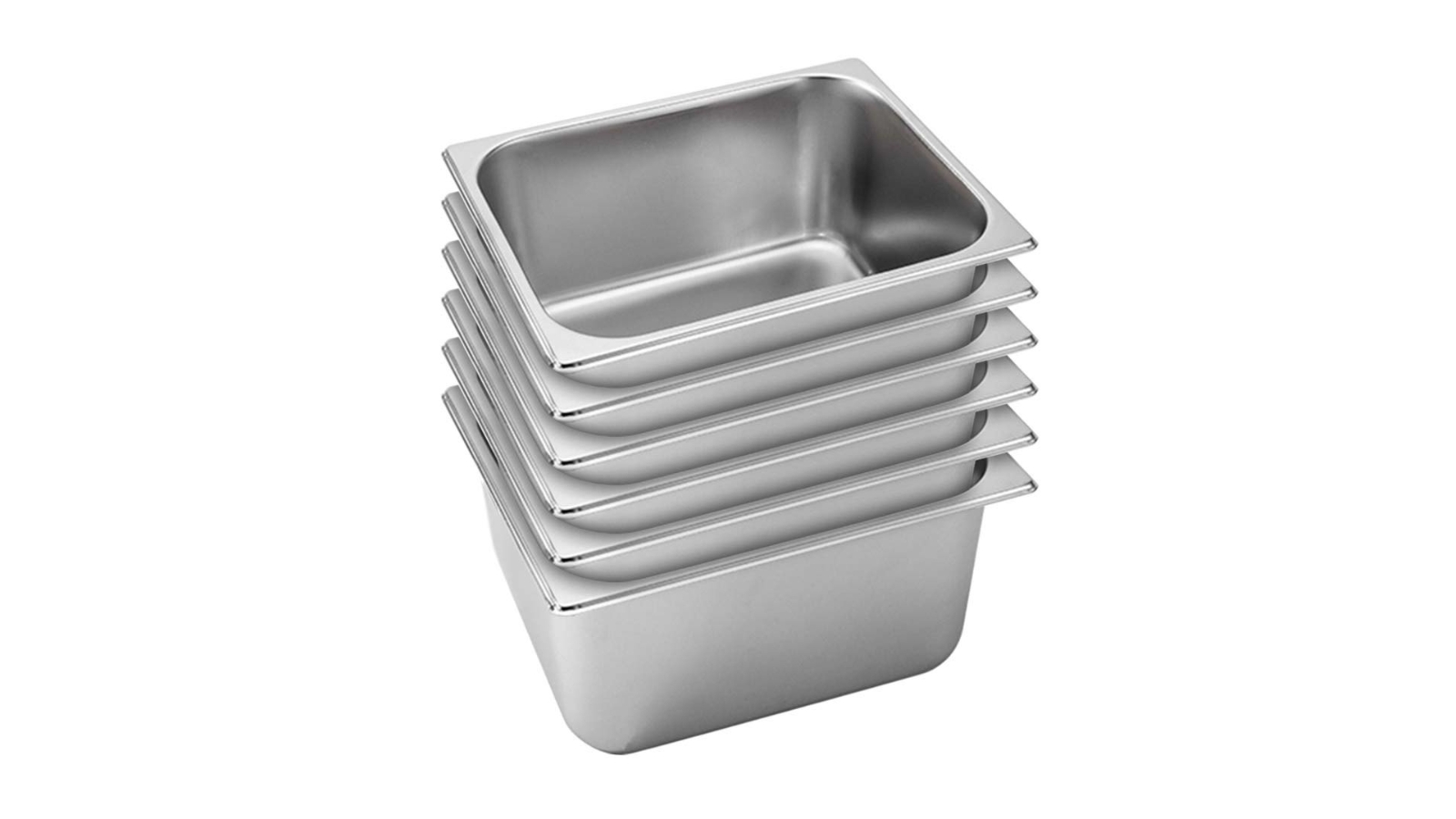 SOGA 6 Piece Stainless Steel Gastronorm Pan