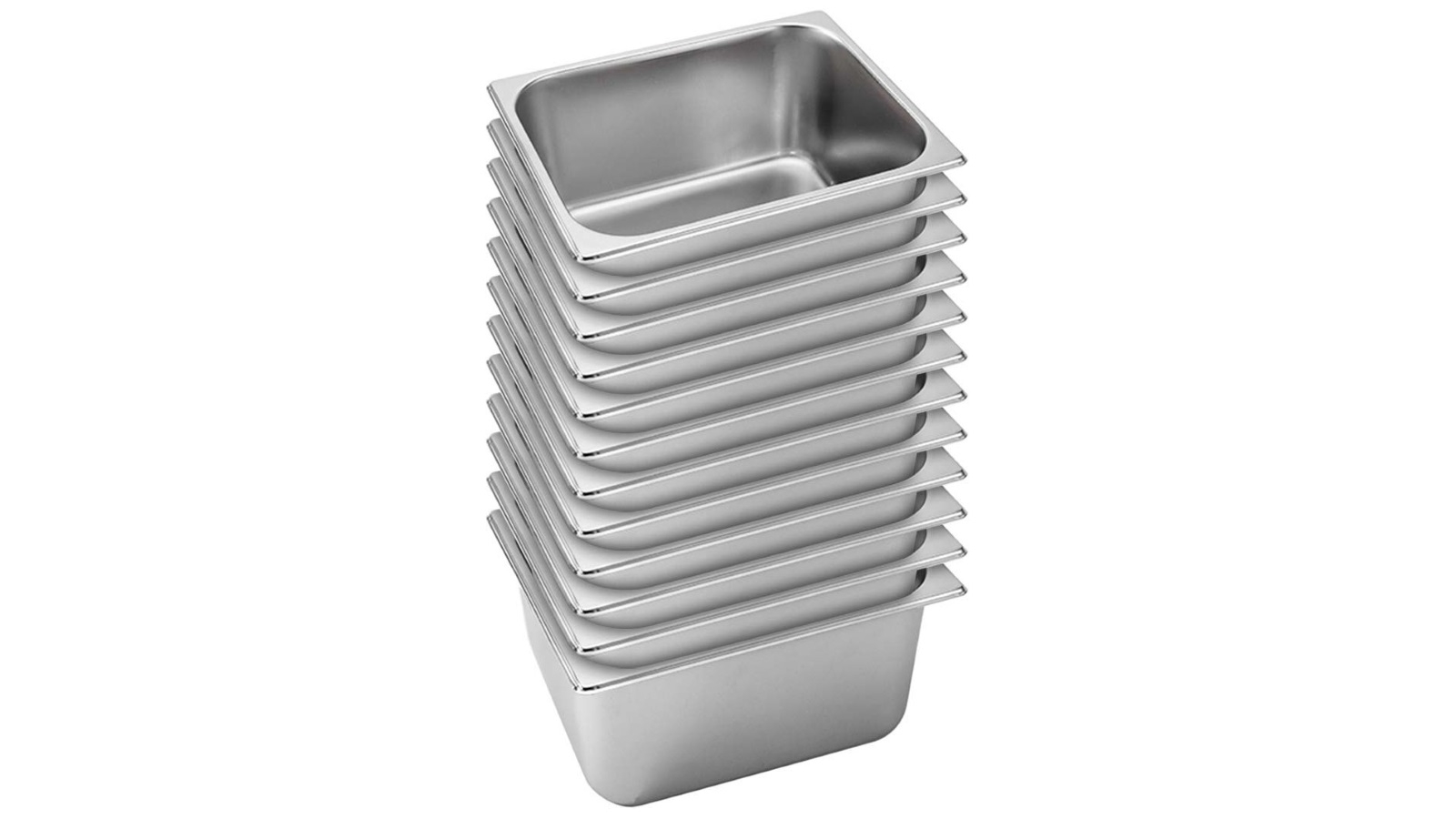 SOGA 12x Gastronorm GN Pan Full Size 1/2 GN Pan 20cm Deep Stainless Steel Tray