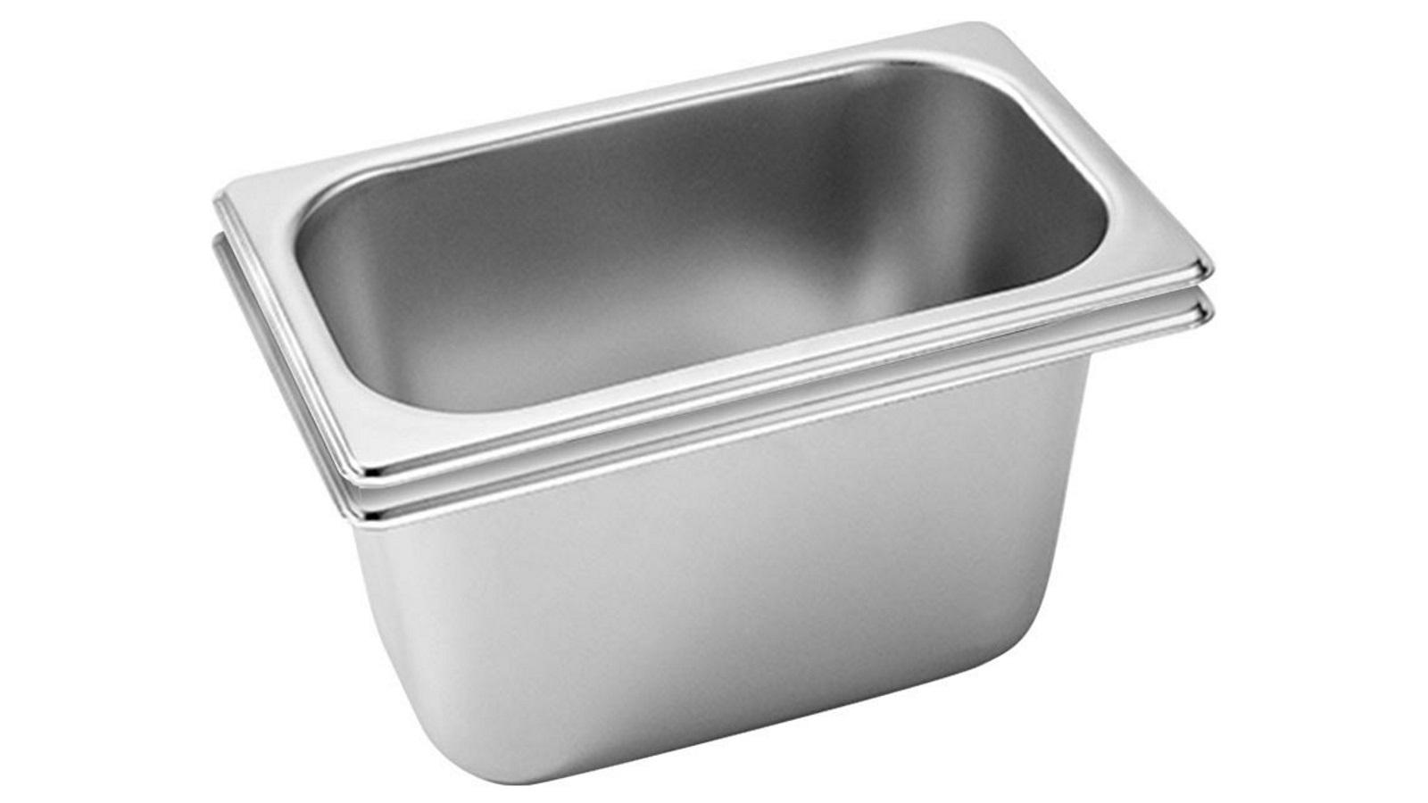 SOGA 2x Gastronorm GN Pan Full Size 1/3 GN Pan 15cm Deep Stainless Steel Tray