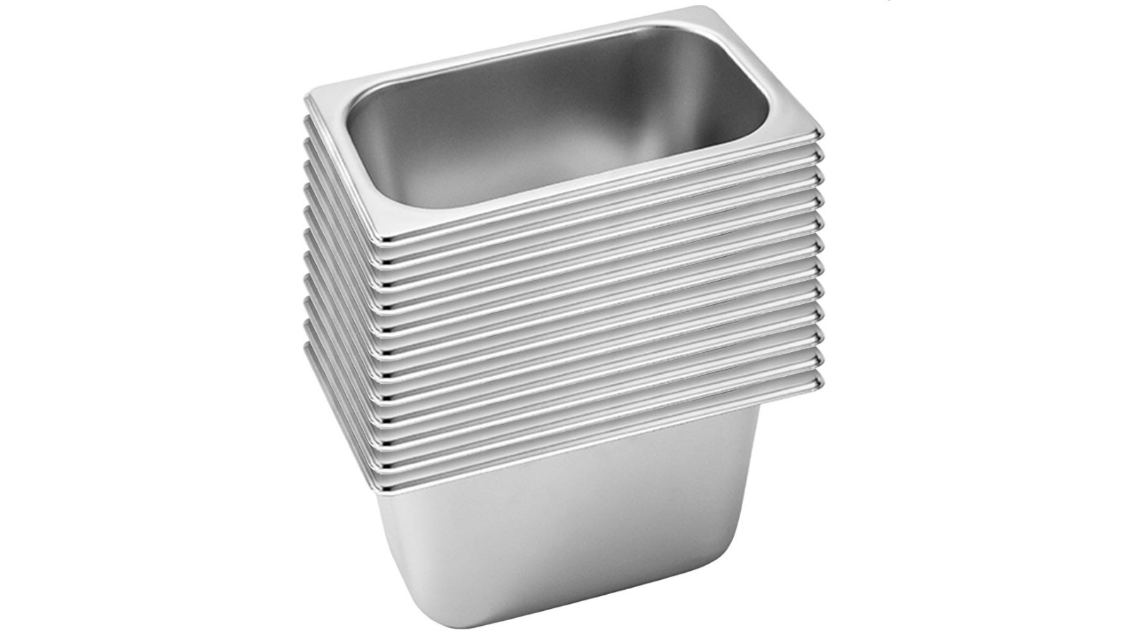 SOGA 12x Gastronorm GN Pan Full Size 1/3 GN Pan 15cm Deep Stainless Steel Tray