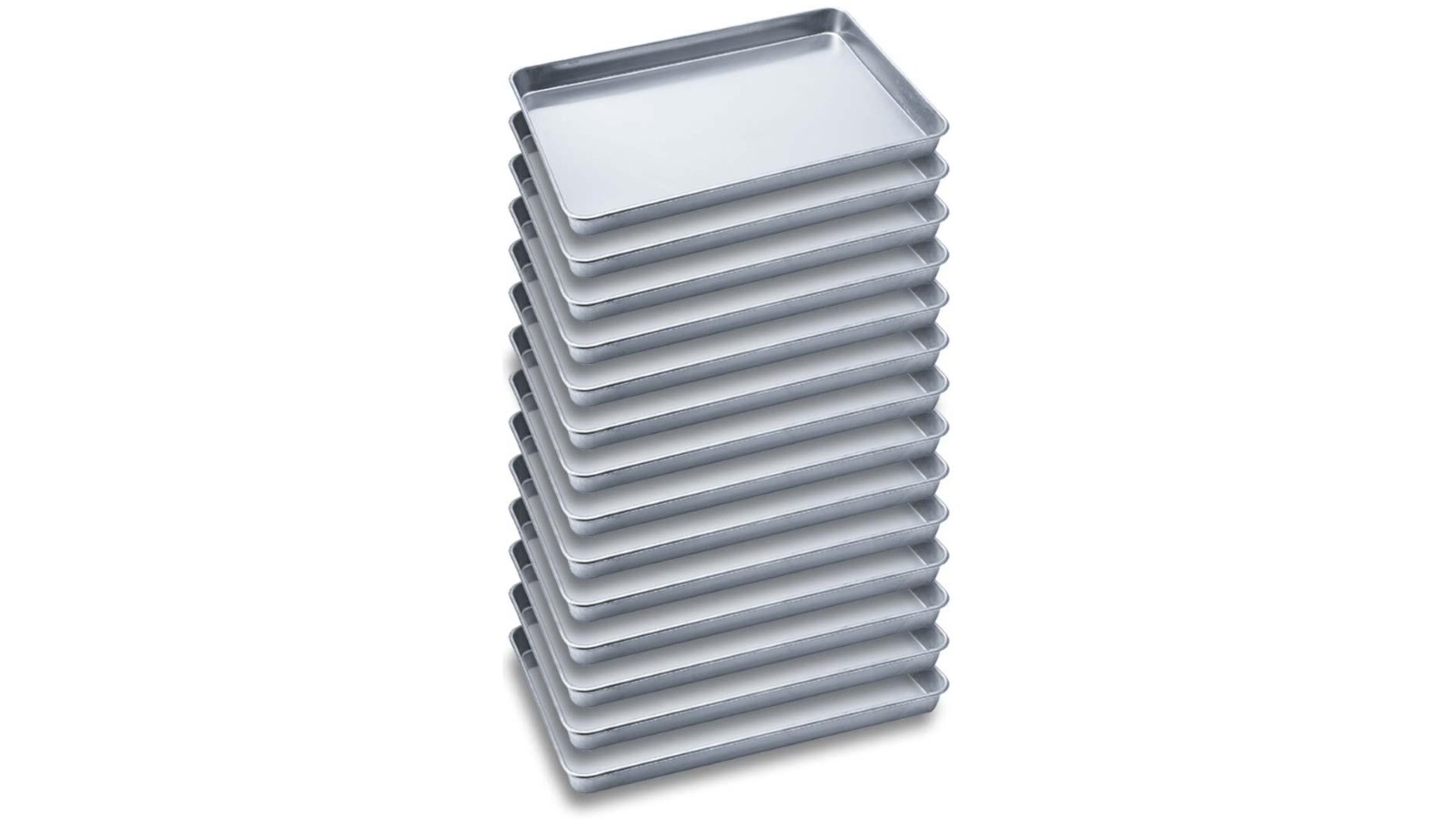 SOGA 14x Aluminium Oven Baking Pan Cooking Tray for Baker Gastronorm - 60x40x5cm