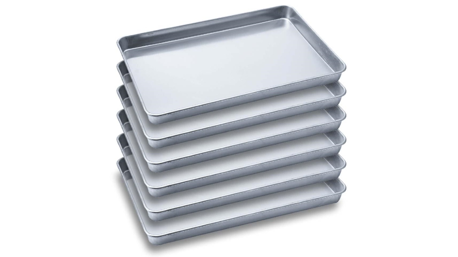SOGA 6x Aluminium Oven Baking Pan Cooking Tray for Bakers Gastronorm - 60x40x5cm