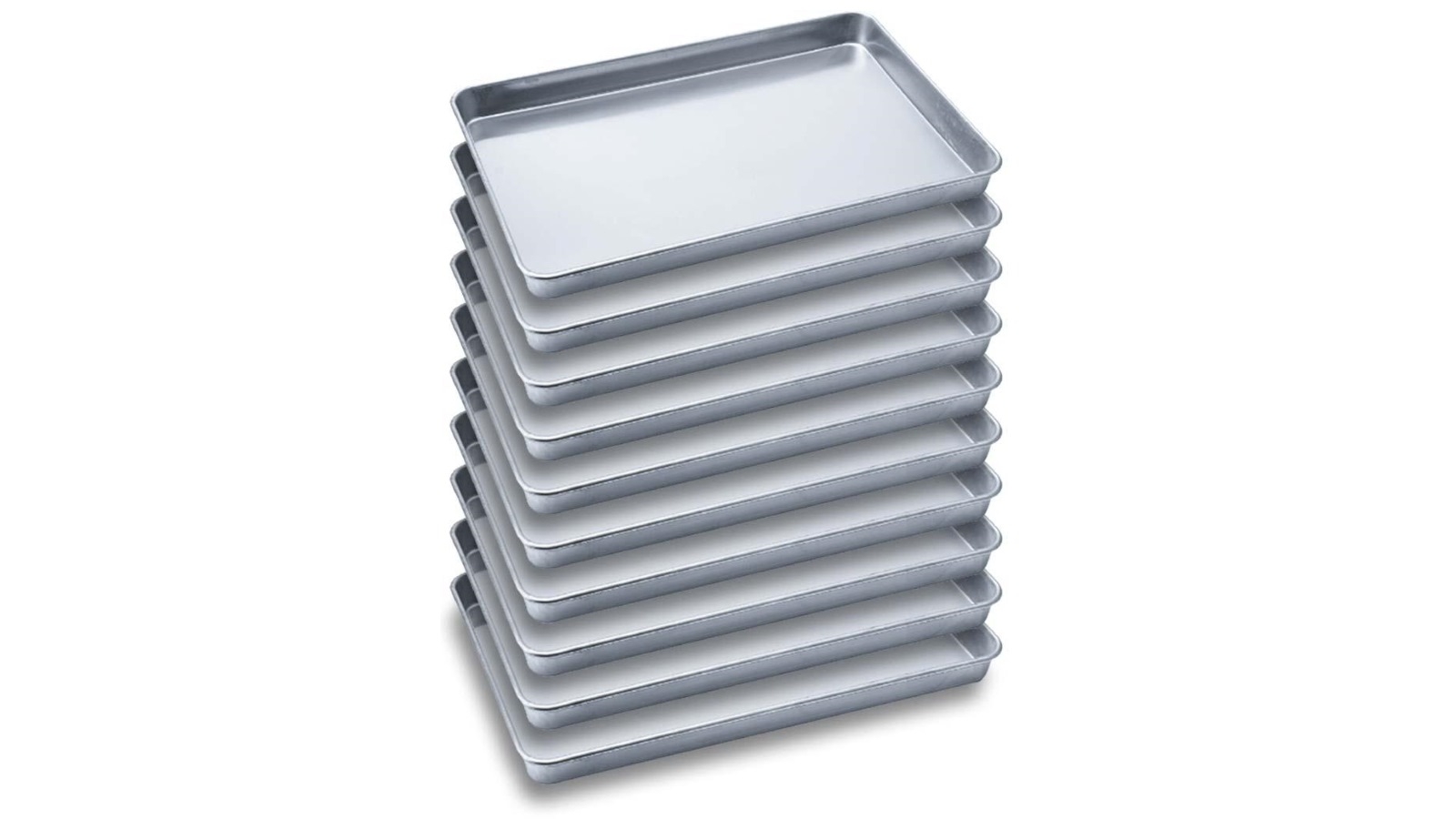 SOGA 10x Aluminium Oven Baking Pan Cooking Tray for Baker Gastronorm - 60x40x5cm