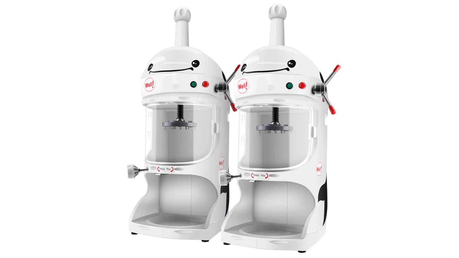 SOGA 2X 350W Commercial Ice Shaver Crusher Machine Automatic Snow Cone Maker