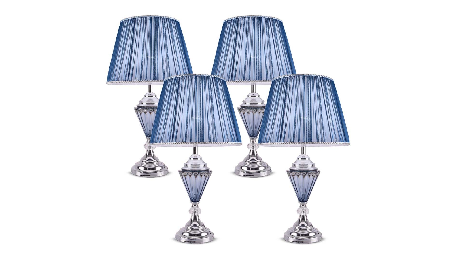 SOGA 4 Piece LED Elegant Table Lamp with Warm Shade