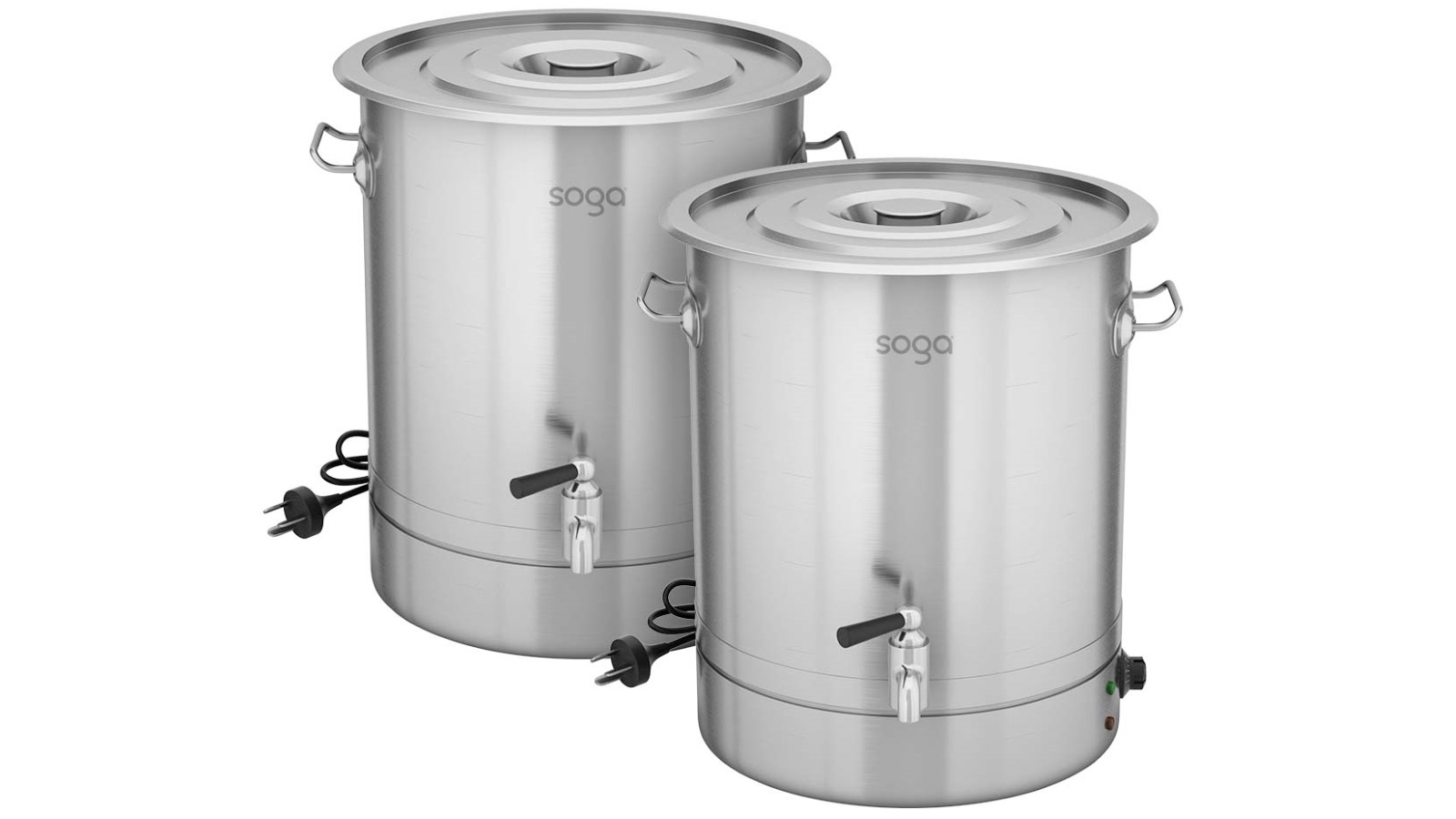 SOGA 2x 21L 2200W Stainless Steel URN Commercial Water Boiler