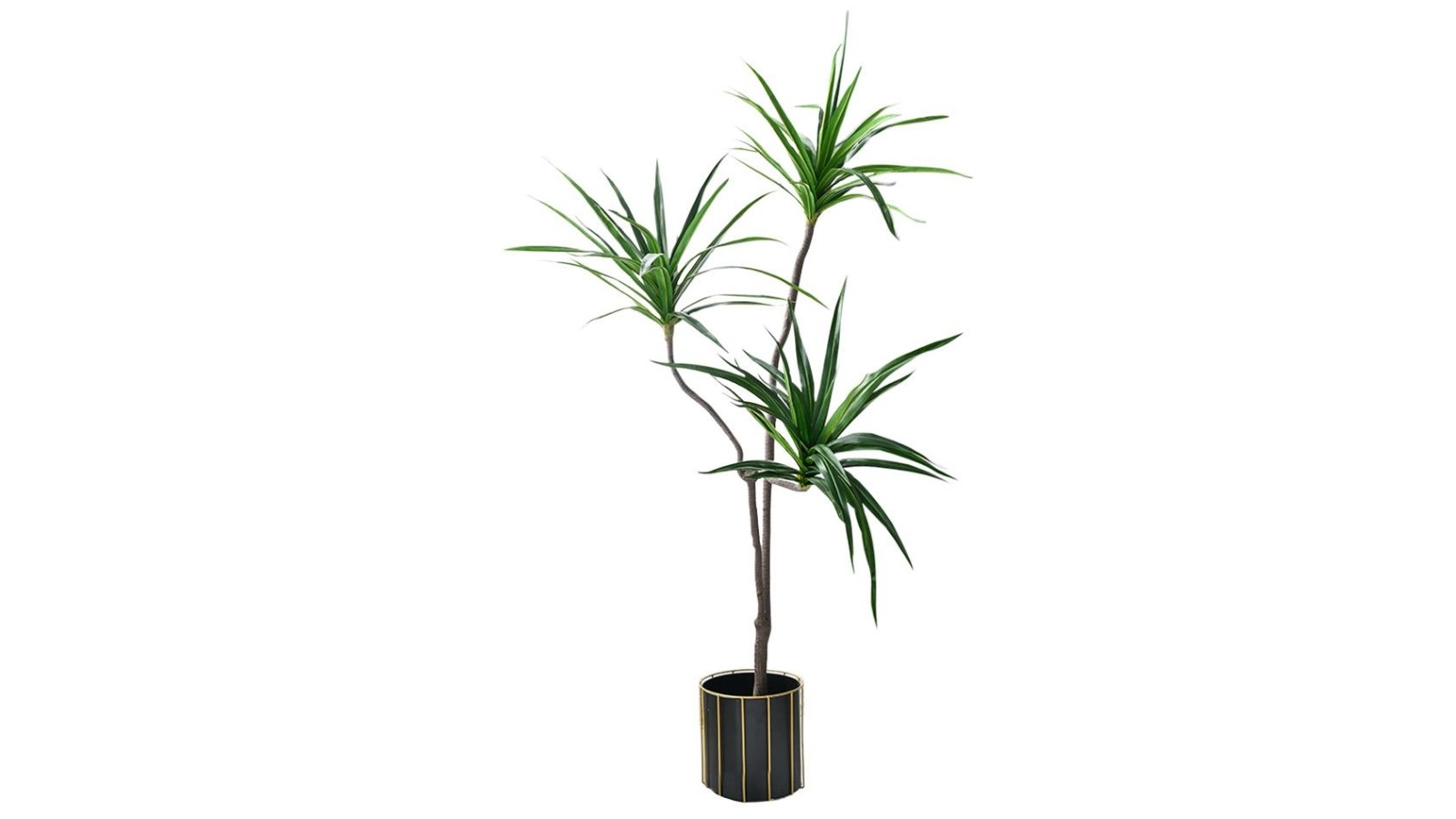 SOGA Artificial Brazilian Iron Plant with 3 Branches - 180cm