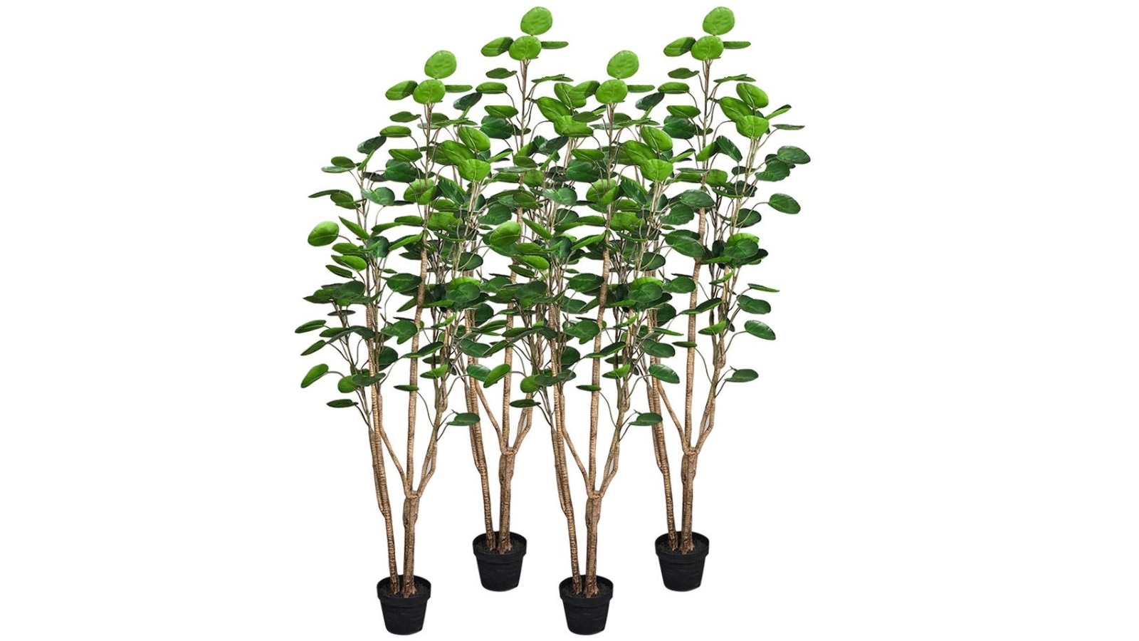 Soga 4 Piece Green Pocket Money Tree Artificial Plant - 150cm