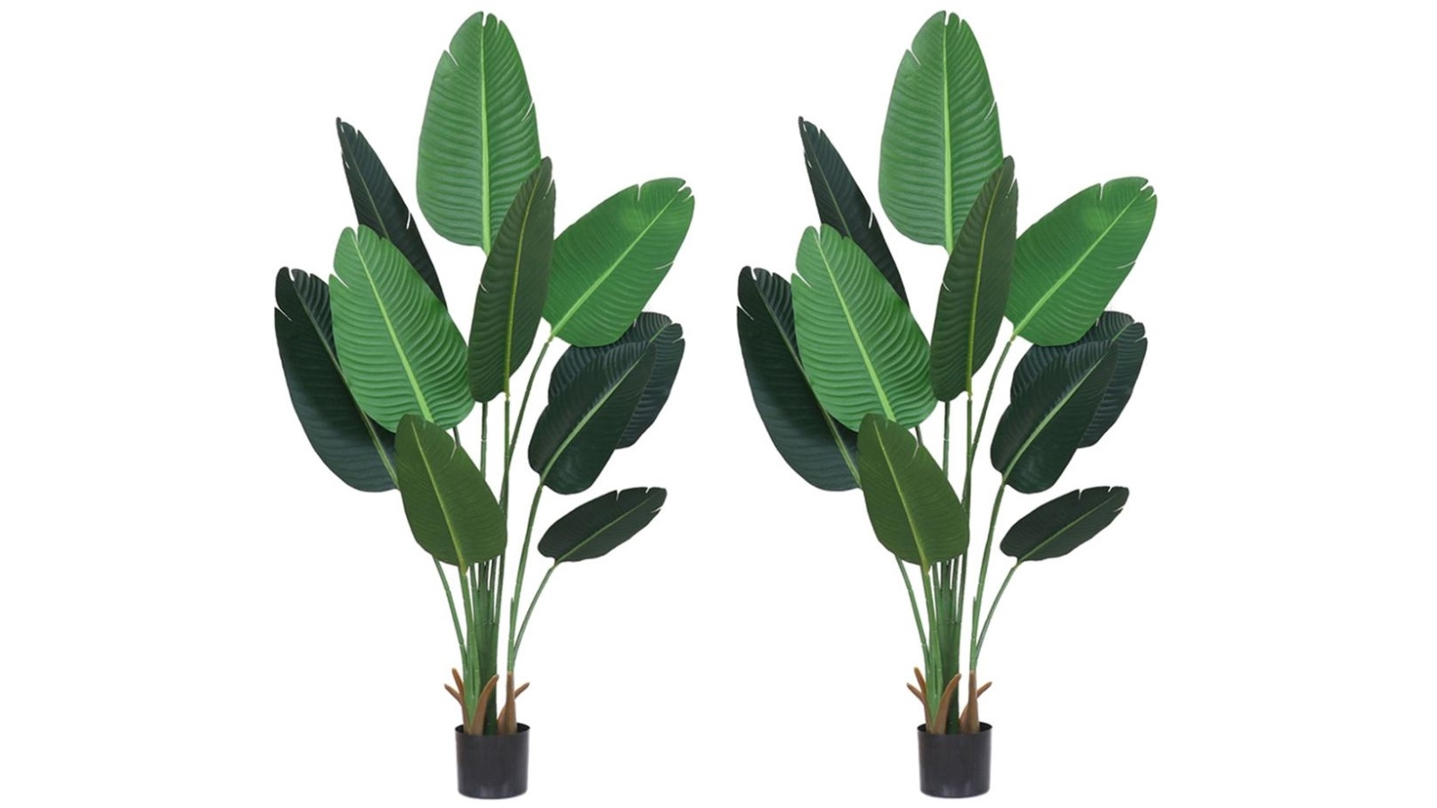Soga 2 Piece Green Nordic Wind Traveller Banana Artificial Plant - 180cm