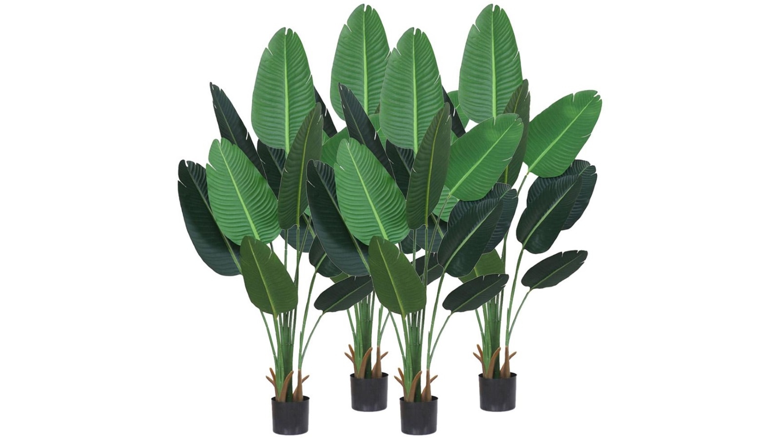 Soga 4 Piece Green Nordic Wind Traveller Banana Artificial Plant - 180cm