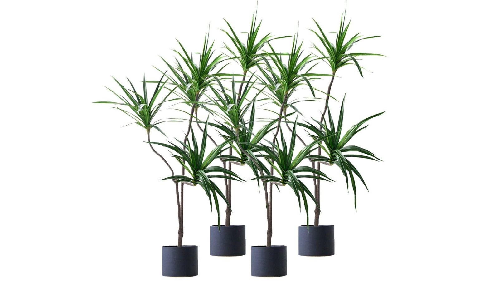 SOGA 4x180cm Green Artificial Indoor 3-Branches Brazlian Iron Tree Fake Plant