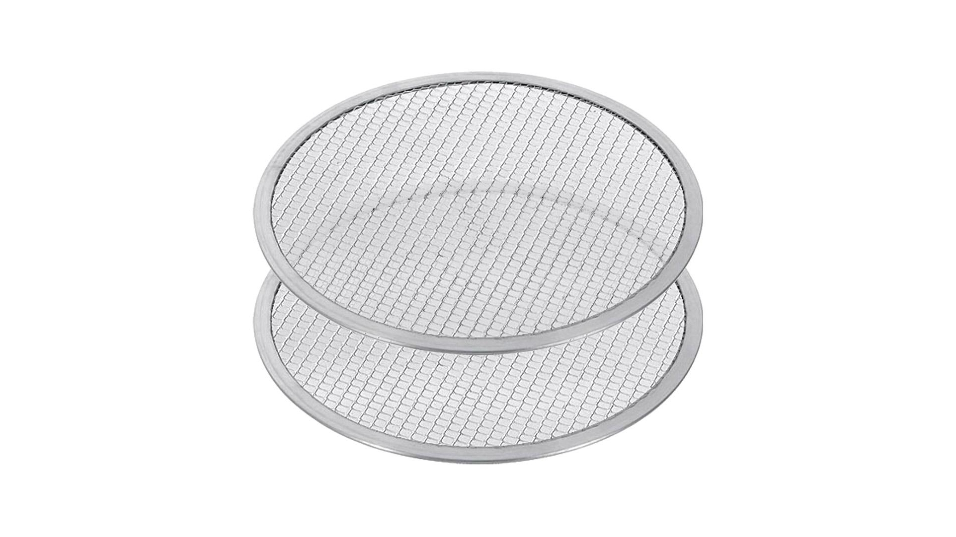 SOGA 2x 8-inch Round Seamless Aluminium Nonstick Commercial Grade Pizza Screen Baking Pan