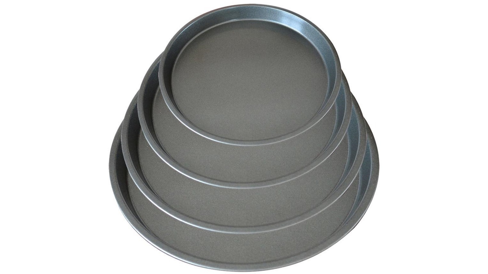 SOGA Round Black Steel Non-Stick Pizza Tray Oven Baking Plate Pan Set