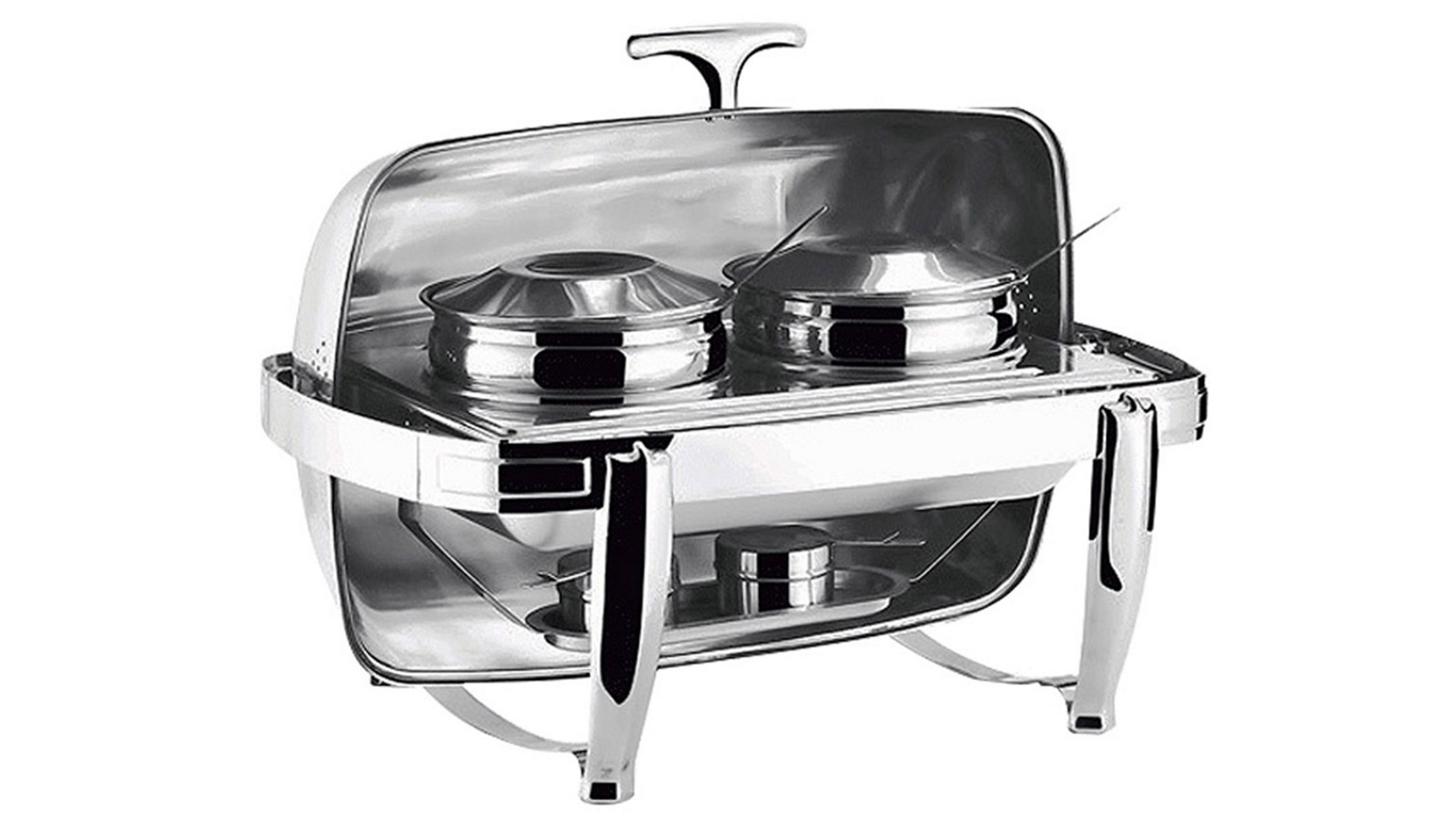 SOGA Stainless Steel Double Soup Chafing Dish Catering Food Warmer Server - 6.5L