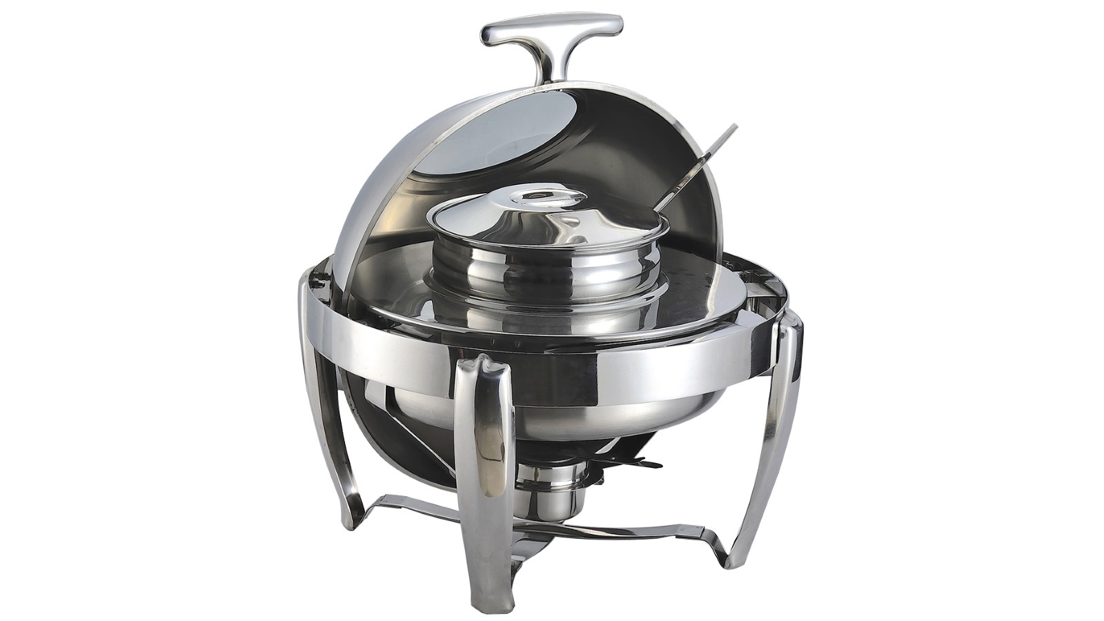 SOGA Stainless Steel Round Soup Chafing Dish Catering Food Warmer Server - 6.5L