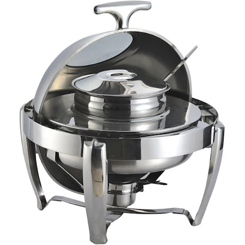 SOGA Stainless Steel Round Soup Chafing Dish Catering Food Warmer Server - 6.5L