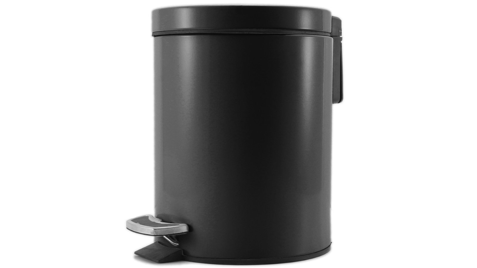 SOGA 12L Stainless Steel Round Rubbish Bin - Black