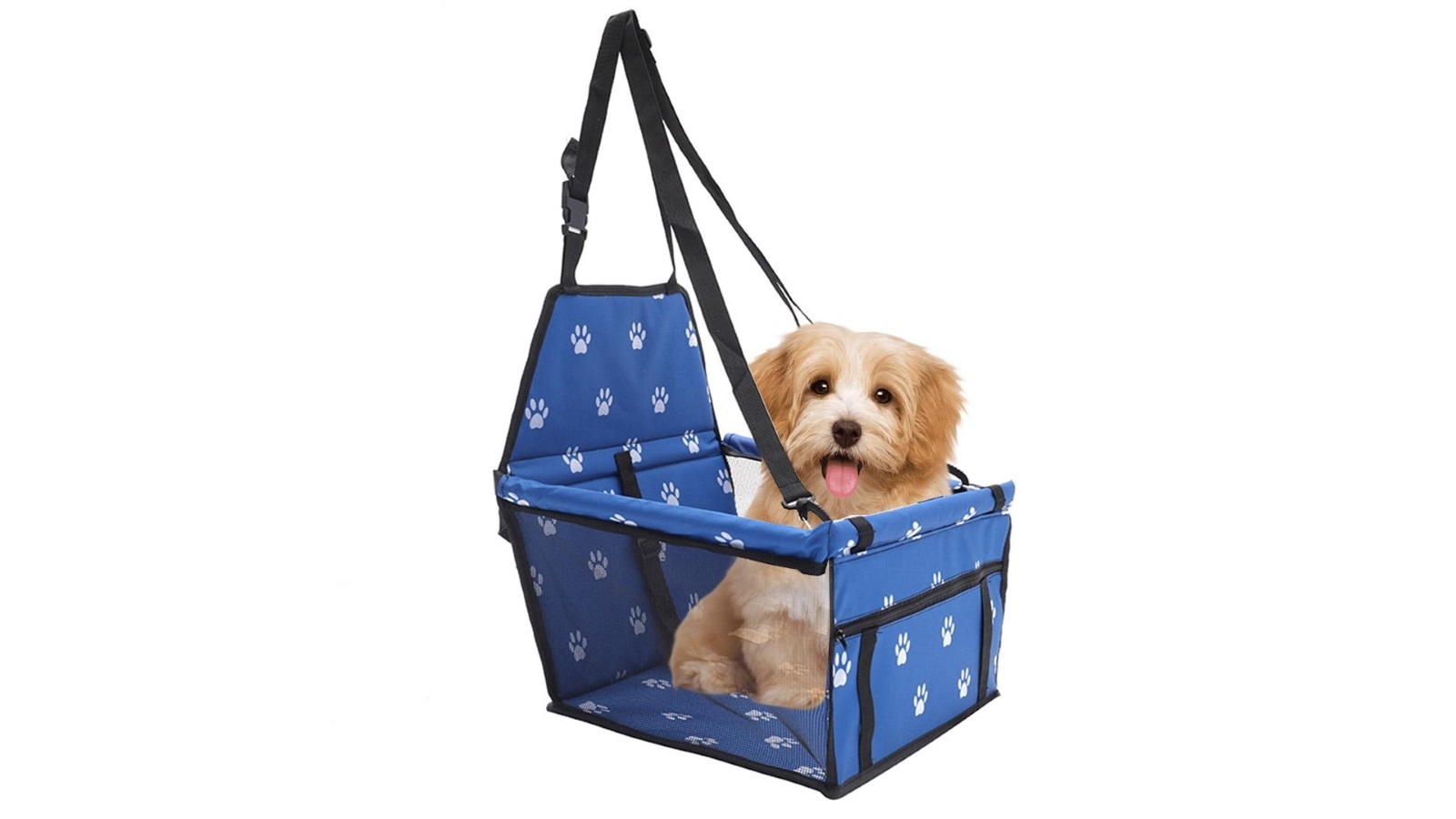 SOGA Waterproof Pet Booster Car Seat Safety Travel Portable Dog Carrier Bag - Blue