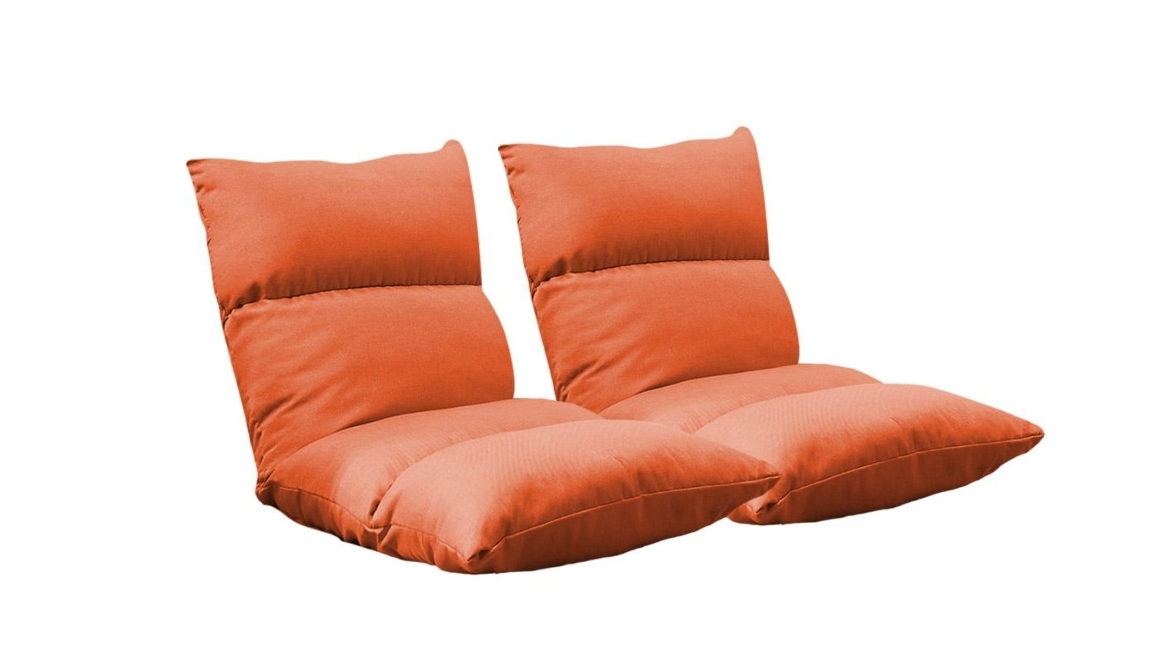 Soga 2 Piece Floor Recliner Lazy Sofa - Orange