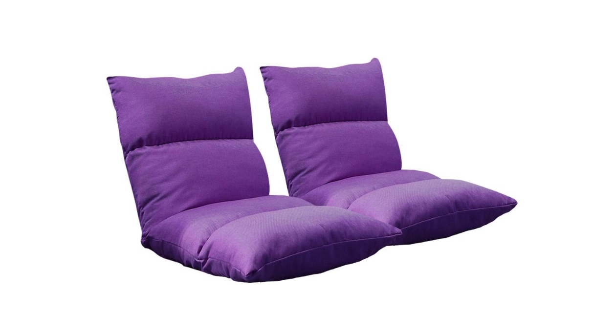 Soga 2 Piece Floor Recliner Lazy Sofa - Purple