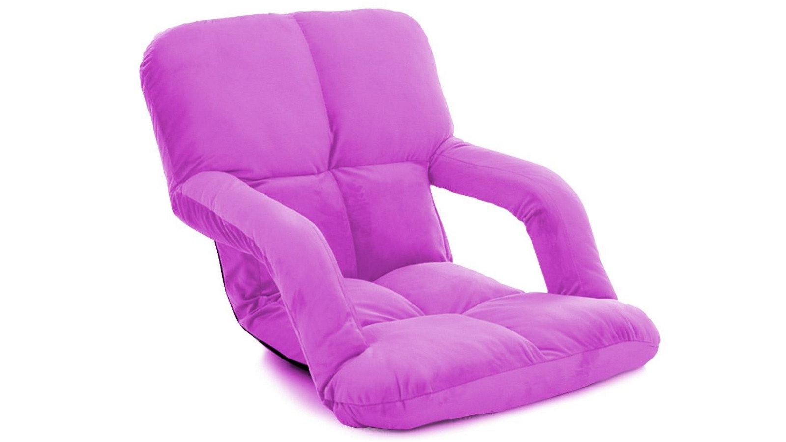 SOGA Foldable Floor Lazy Recliner Chair with Armrest - Purple