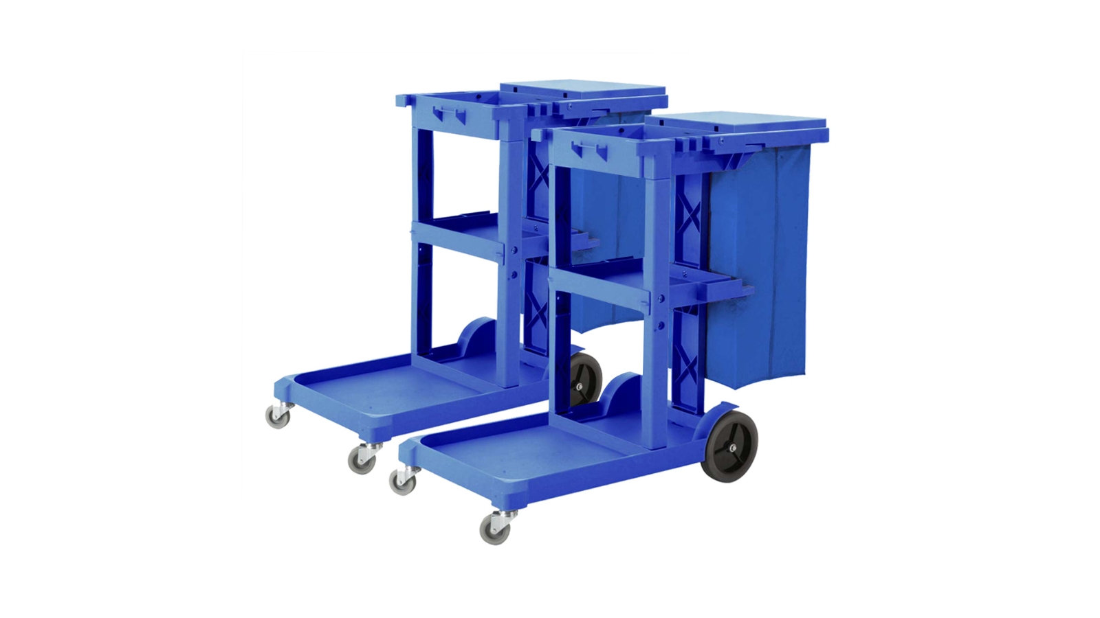 Soga 2 Piece 3 Tier Multifunction Cart Trolley and Waterproof Bag with Lid - Blue