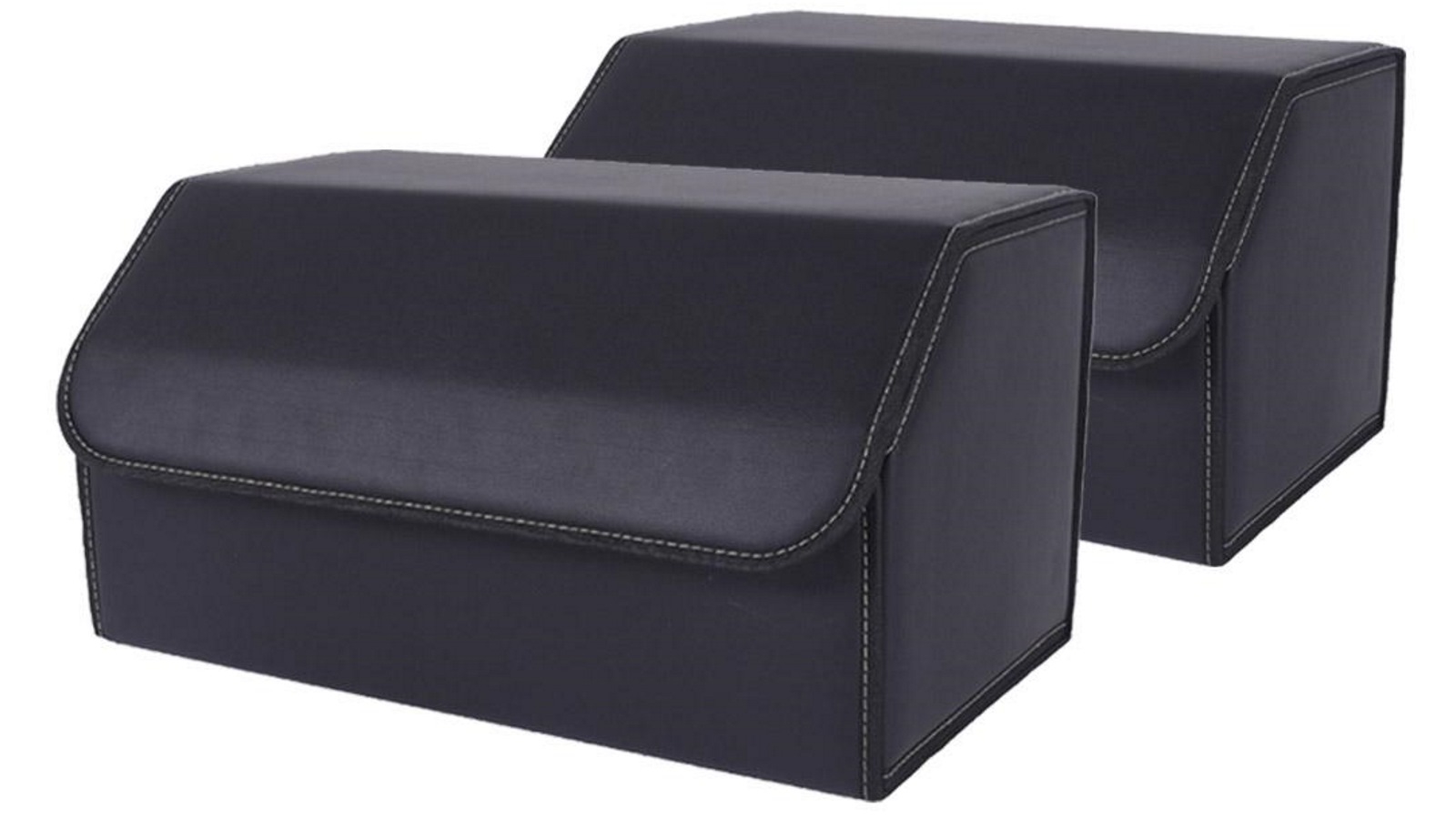 SOGA 2x Large Car Boot Storage Box - Black