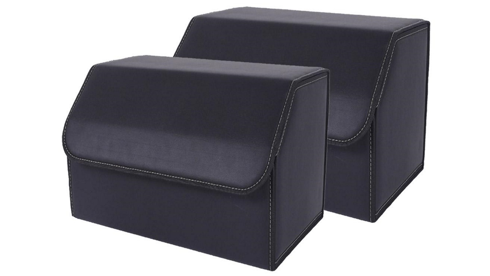 SOGA 2x Medium Car Boot Storage Box - Black