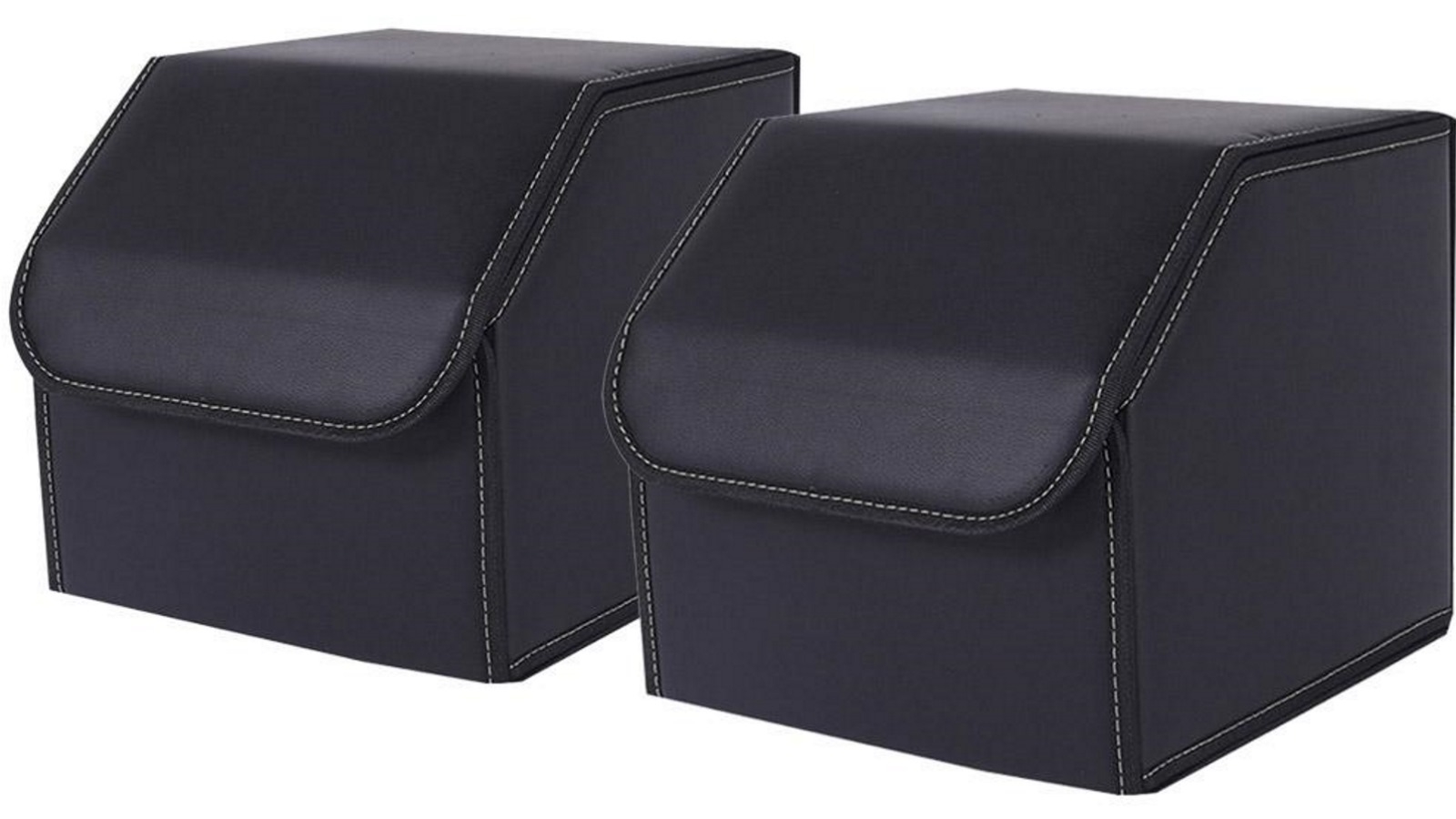 SOGA 2x Small Car Boot Storage Box - Black